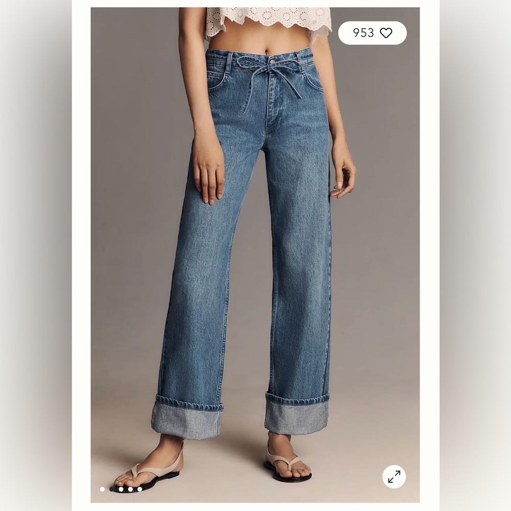 NWT Damson Madder Sylvia Tie Jean Anthropologie